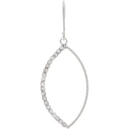 Rain Jewelry Outer Edge Cubic Zirconia Crystal Ellipse Earring featuring sparkling outer-edge cubic zirconia stones, an elegant ellipse silhouette, and a choice of gold or silver finish.
