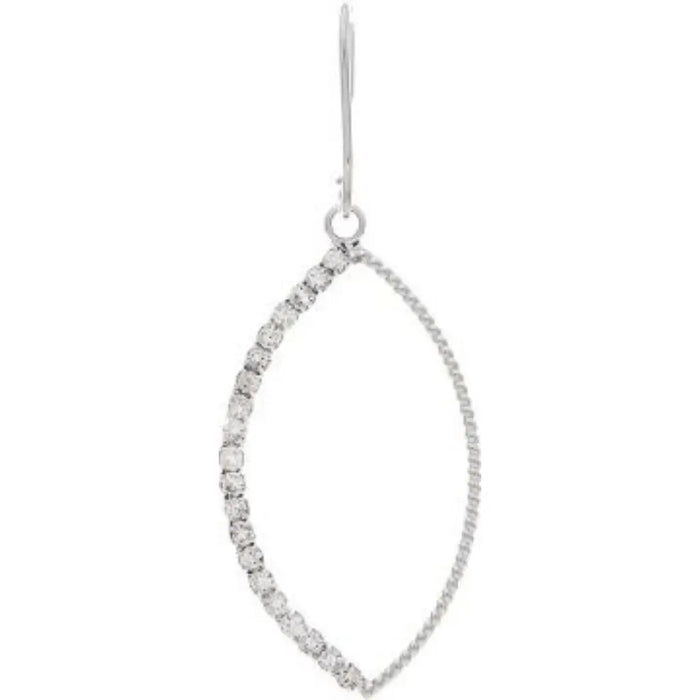 Rain Jewelry Outer Edge Cubic Zirconia Crystal Ellipse Earring featuring sparkling outer-edge cubic zirconia stones, an elegant ellipse silhouette, and a choice of gold or silver finish.