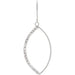 Rain Jewelry Outer Edge Cubic Zirconia Crystal Ellipse Earring featuring sparkling outer-edge cubic zirconia stones, an elegant ellipse silhouette, and a choice of gold or silver finish.