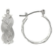 Rain Jewelry Brass Wire Braid Hoop Earring featuring an intricate woven brass wire design, lightweight hoop silhouette, and a choice of gold or silver finish.
