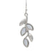 Rain Jewelry White Shell Inlay Leafy Earring featuring genuine white shell inlay, an elegant leafy design, and a choice of gold or silver finish.