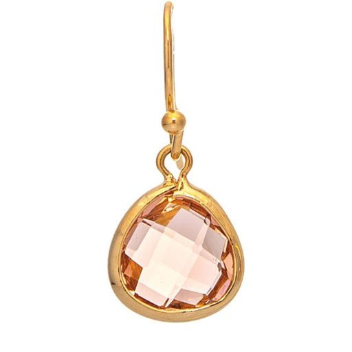 Rain Jewelry Gold Pink Tiny Color Drop Earrings featuring vibrant pink enamel drops, a polished gold-tone finish, and a lightweight elegant design for everyday wear.