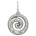 Rain Jewelry Silver Texture Edge Wave Swirl Earrings featuring an elegant wave and swirl design, textured silver finish, lightweight comfort, and timeless contemporary style.