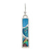 Rain Jewelry Silver Blue Abalone Shell Bar Earrings featuring genuine iridescent abalone shell inlay, polished silver bar design, ocean-inspired blue tones, and lightweight comfort.