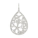 Rain Jewelry Flower Cutout Filigree Teardrop Earrings featuring intricate floral filigree detailing, elegant teardrop shape, gold or silver finish, and lightweight comfort.