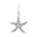 Rain Jewelry Pave Crystal Dancing Starfish Earrings featuring a sparkling starfish design encrusted with pave crystals, available in gold or silver finishes with lightweight dangling movement for a beach-inspired look.
