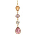 Rain Jewelry Gold Multicolor Yellow Pink Crystal Shapes Drop Earring a warm, playful design bursting with color and sparkle. Each earring features a cheerful mix of yellow and pink crystal shapes set in a rich gold tone drop style.