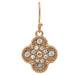 Rain Jewelry gold-tone crystal clover drop earrings featuring a delicate clover design with sparkling crystal accents. 