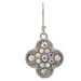 Rain Jewelry silver-tone crystal clover drop earrings featuring an elegant clover design with sparkling crystal accents.