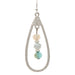 Rain Jewelry Silver Blue White Bead Center Drop Teardrop Earring today. This elegant piece features a silver filigree frame with blue and white bead accents.