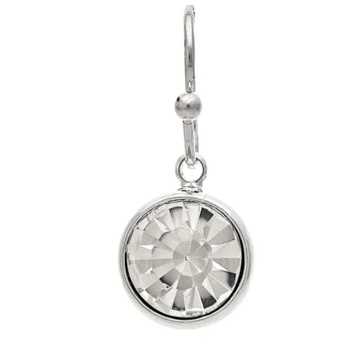 Rain Jewelry silver-tone crystal drop earrings featuring clear sparkling crystal accents and an elegant dangling design.