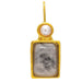Rain Jewelry gold-tone drop earrings featuring rectangular agate-like gems.