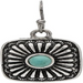 Rain Jewelry silver-tone square earrings with blue gem accents and Southwest-inspired styling.