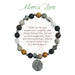 A delicate bracelet with a mother's heart charm, representing love and connection between a mother and child.