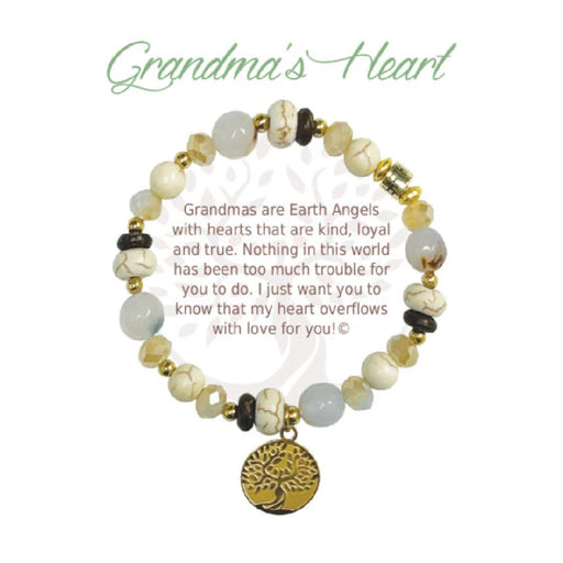 A delicate heart bracelet, representing a grandmother's love, featuring intricate designs and a warm, sentimental feel.