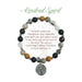 A delicate bracelet featuring intertwined designs, symbolizing a deep connection between kindred spirits.