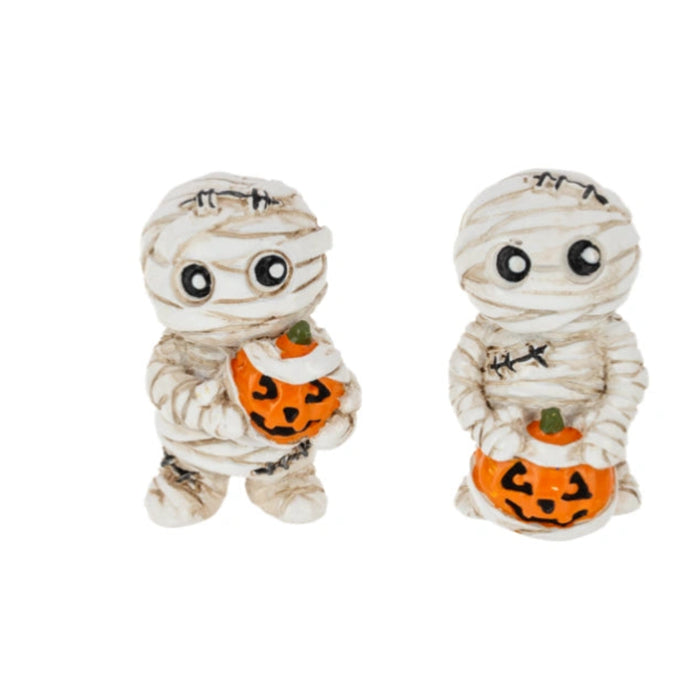 Ganz Magical Little Mummy Charms in a Basket 24-Piece Set for Halloween Decorations and Gifts