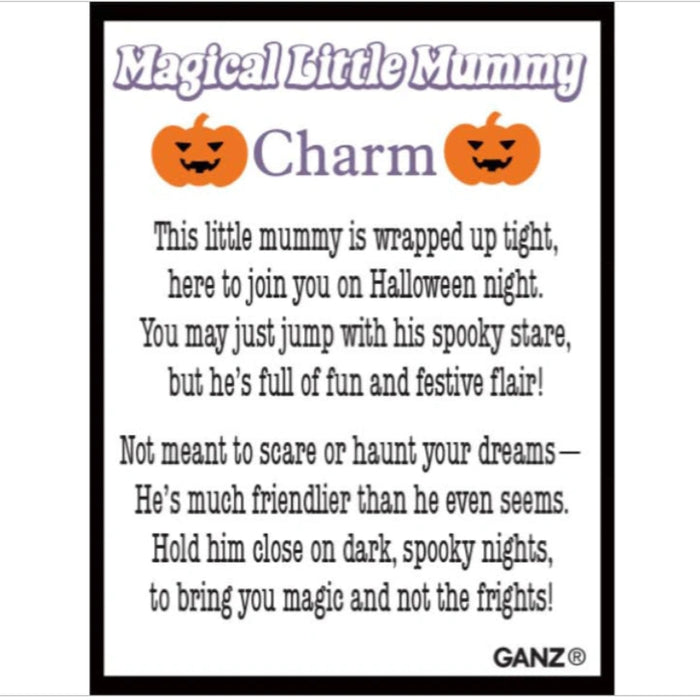 Ganz Magical Little Mummy Charms in a Basket 24-Piece Set for Halloween Decorations and Gifts