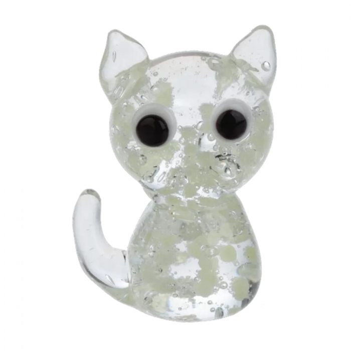 This charming, pocket-sized token features a sweet, stylized cat design that glows softly in the dark, adding a touch of whimsy and warmth to your everyday carry.