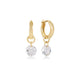 "These earrings bring a sophisticated pop of color to any outfit.Polished gold-tone hoop earrings.Sparkling faceted red crystal drop charms"