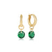 "The sleek hoop design pairs beautifully with the vibrant gemstone-inspired drops, creating a timeless accessory that effortlessly transitions from day to evening wear"