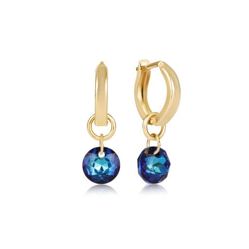 "The crystal pendant detail elevates the classic hoop design, making these earrings a must-have addition to your jewelry collection."