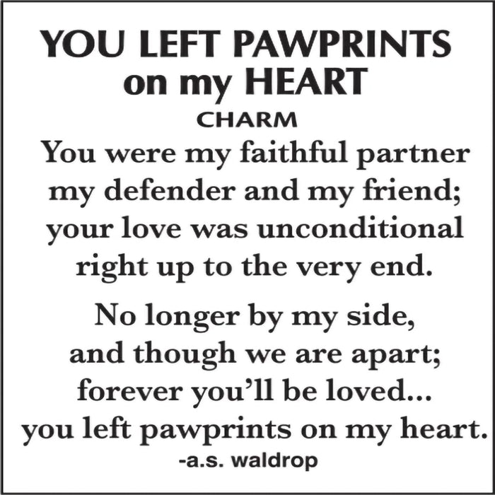 Honor the memory of a beloved companion with Pet Memorial Charms.