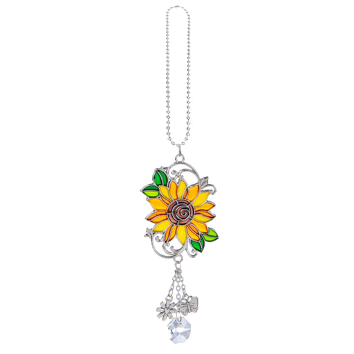 Bring a little sunshine to your car with a sunflower car charm.