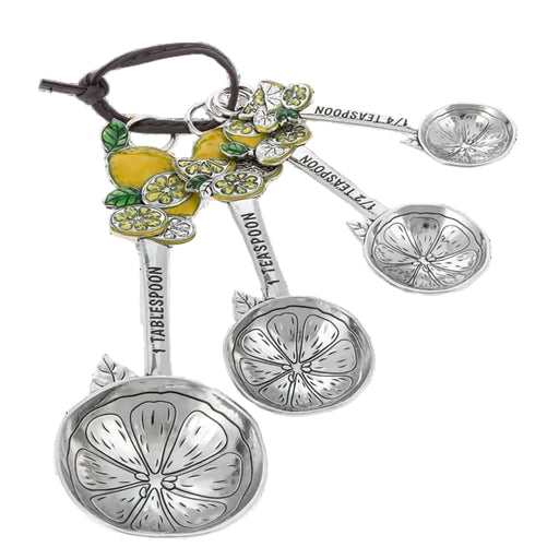 Lemon slices measuring spoons