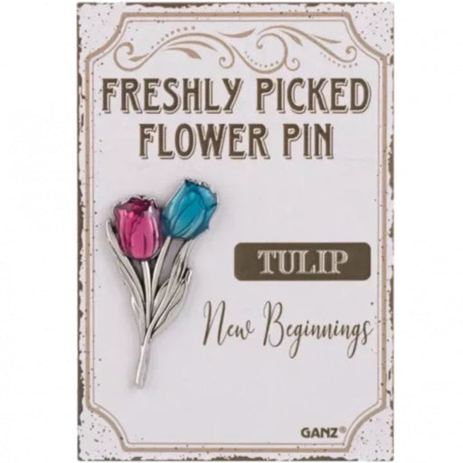  Celebrate spring style with the Ganz Tulip Flower Pin. 
