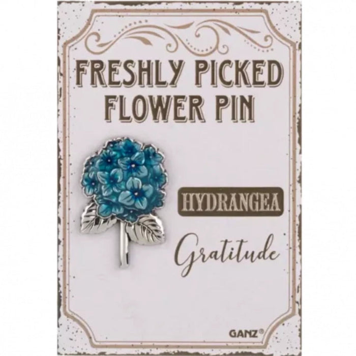 Elevate your everyday style with the Ganz Hydrangea Flower Pin.