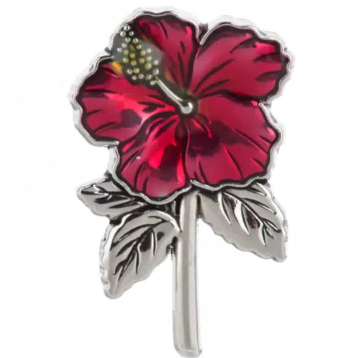 Bring bold tropical color to any outfit with the Ganz Hibiscus Flower Pin.