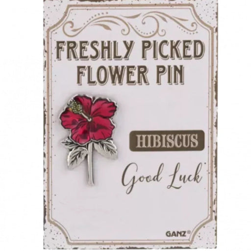 Bring bold tropical color to any outfit with the Ganz Hibiscus Flower Pin.