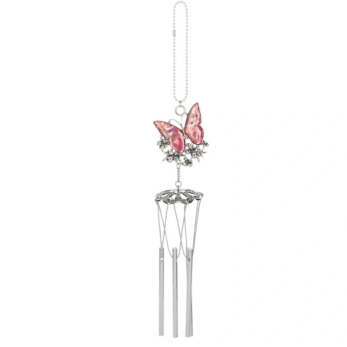 Ganz Kaleidescope Garden Mini Windchimes 12-piece set featuring colorful garden-inspired designs for outdoor decoration, patios, balconies, and garden spaces.