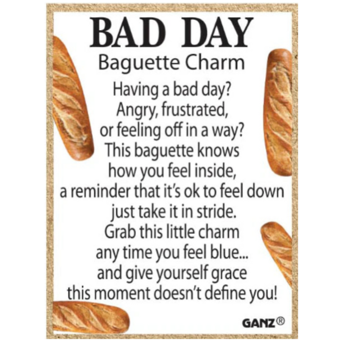 Add a little humor to your day with the Bad Day Baguette Charm.