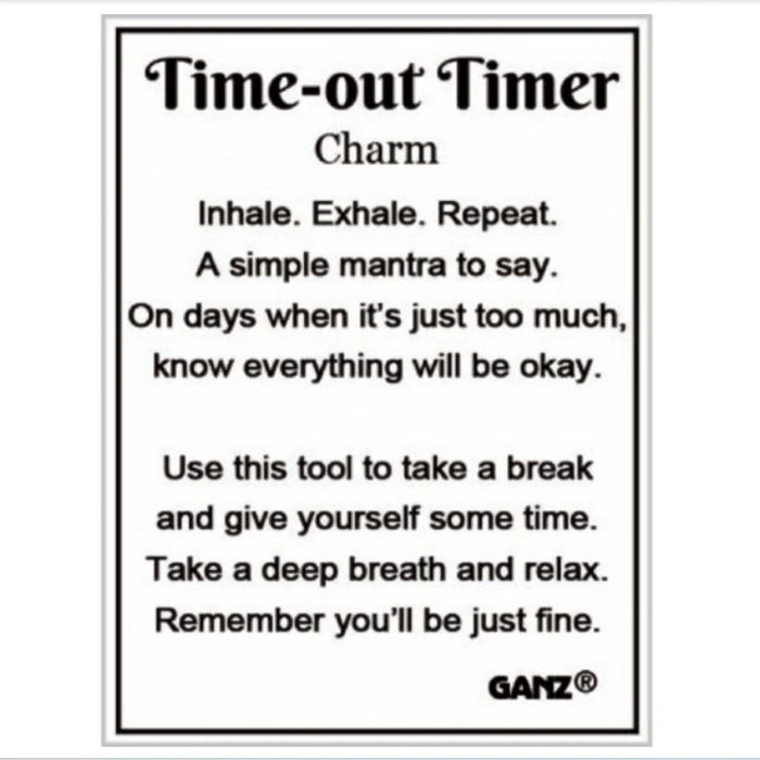 Give yourself permission to pause with the Ganz Purple Time Out Timer Pocket Token.
