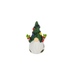 Decorative gnome with a Christmas tree on its head against a white background