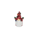 Decorative gnome figurine with a red hat and white beard on a white background