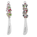 Two decorative butter knifes  with penguin and candy cane designs on a white background