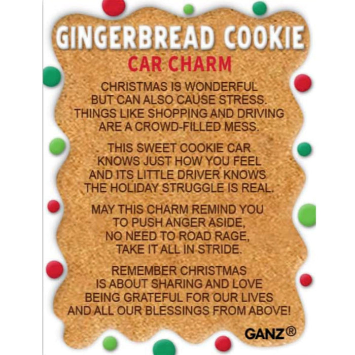 This Ganz Gingerbread Cookie Car Charms gives a sweet and festive touch to your vehicle.