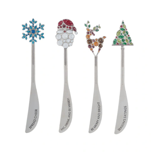These charming Ganz Jolly Jewels Spreaders feature a colorful holiday-inspired design that brings seasonal cheer to everyday serving.