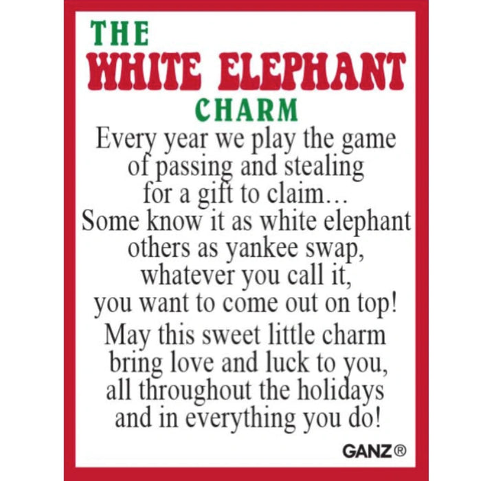 This Ganz The White Elephant Charms decorative accents bring a playful and creative feel to ornaments, gifts, crafts, and seasonal projects. 