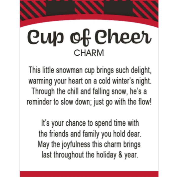 Featuring adorable Ganz Cup of Cheer Snowmen Charms designs with festive details, these charming accents bring seasonal warmth to ornaments, gifts, crafts, and creative projects. 