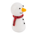 Snowman figurine with a red scarf on a white background