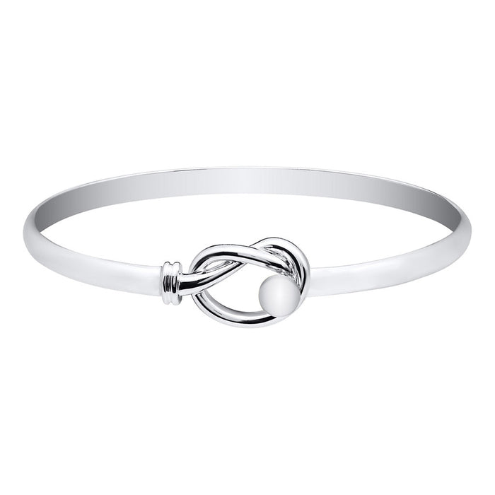 White band with a silver knot design on a white background
