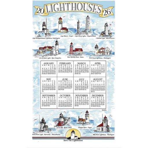 Kay Dee Designs Inc : 2026 Calendar Towel/Dishcloth (Lighthouses) at Annie's Hallmark