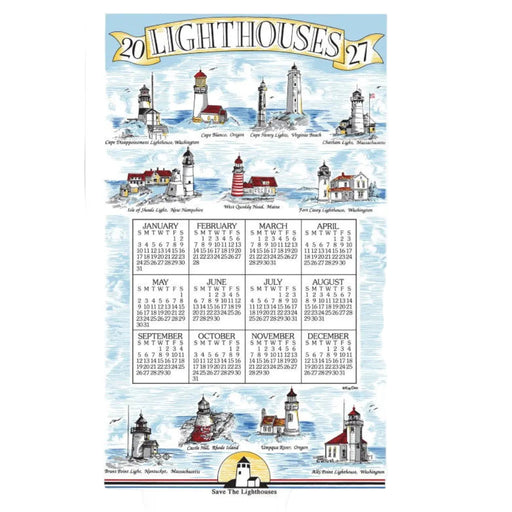 Calendar Towel, Lighthouses - 2027