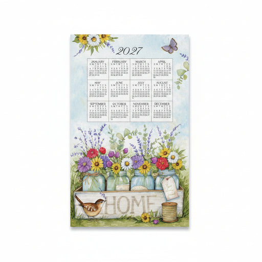 Calendar Towel, Home Floral - 2027