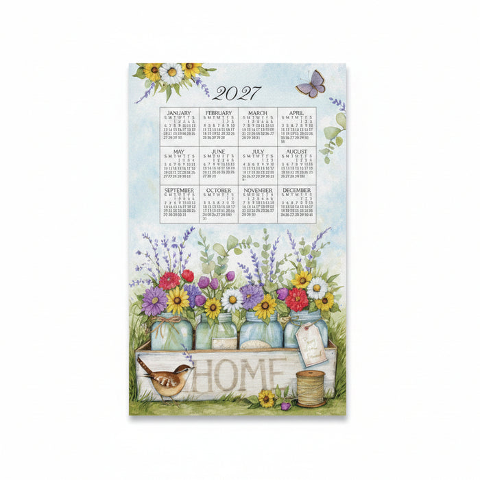 Calendar Towel, Home Floral - 2027