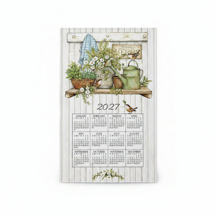Calendar Towel, Fresh Herbs - 2027